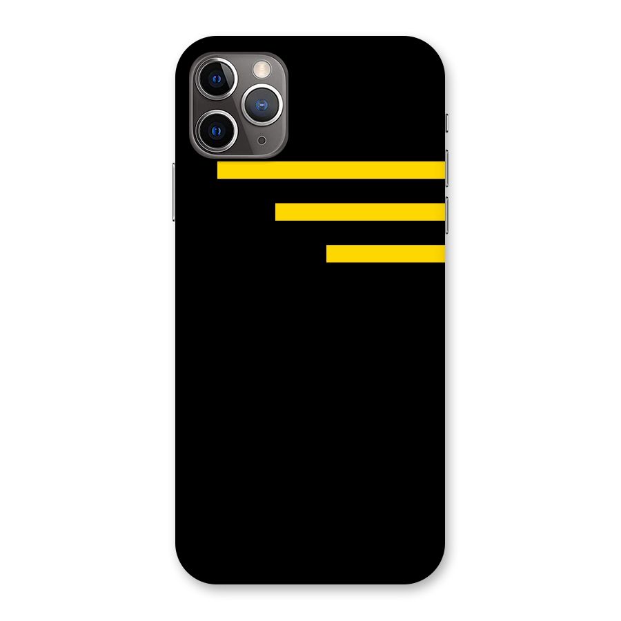 Sports Yellow Stripes Back Case for iPhone 11 Pro Max