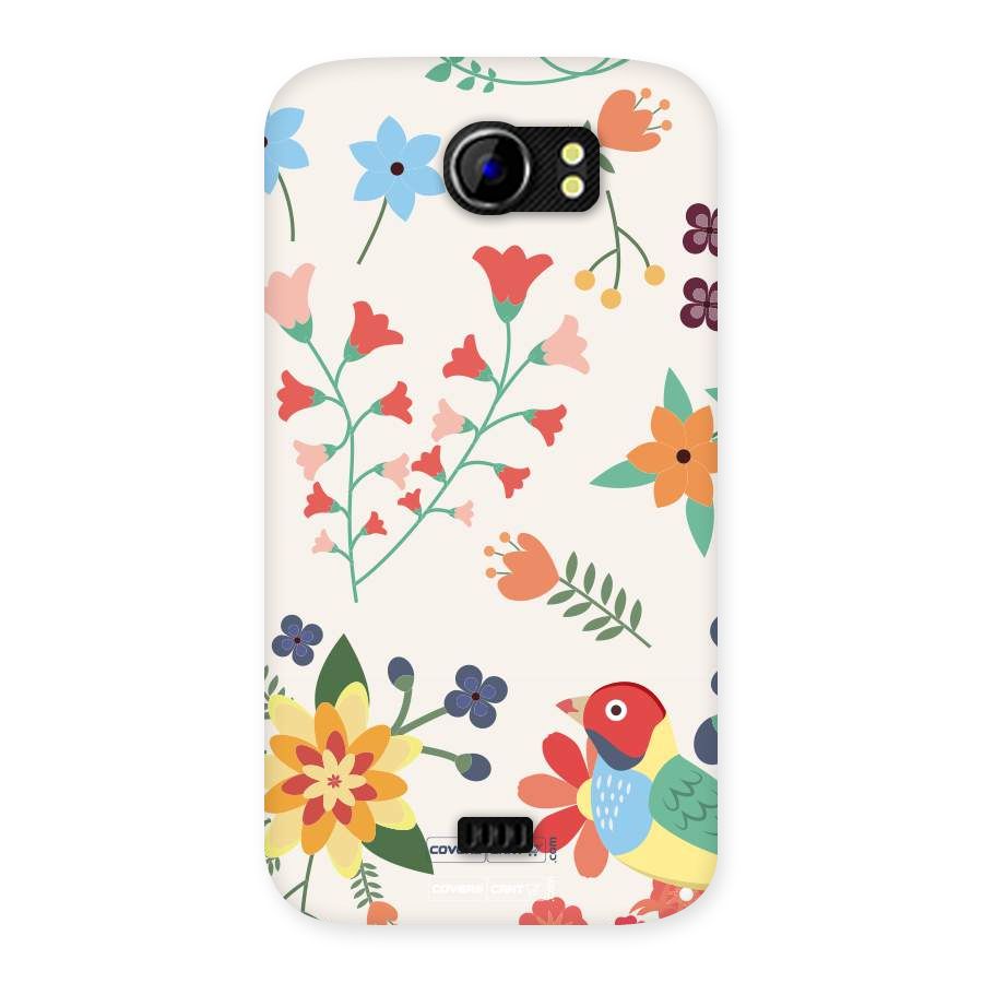 Spring Flowers Back Case for Micromax Canvas 2 A110
