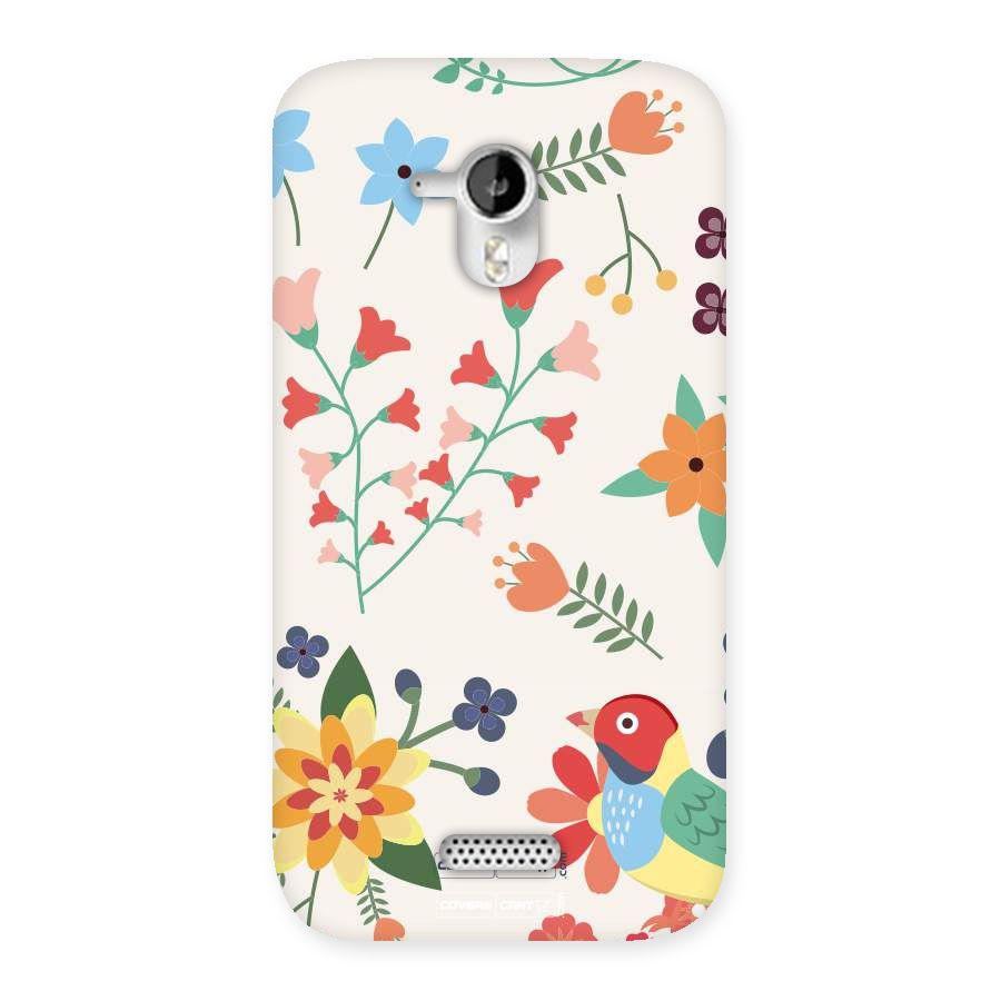 Spring Flowers Back Case for Micromax Canvas HD A116