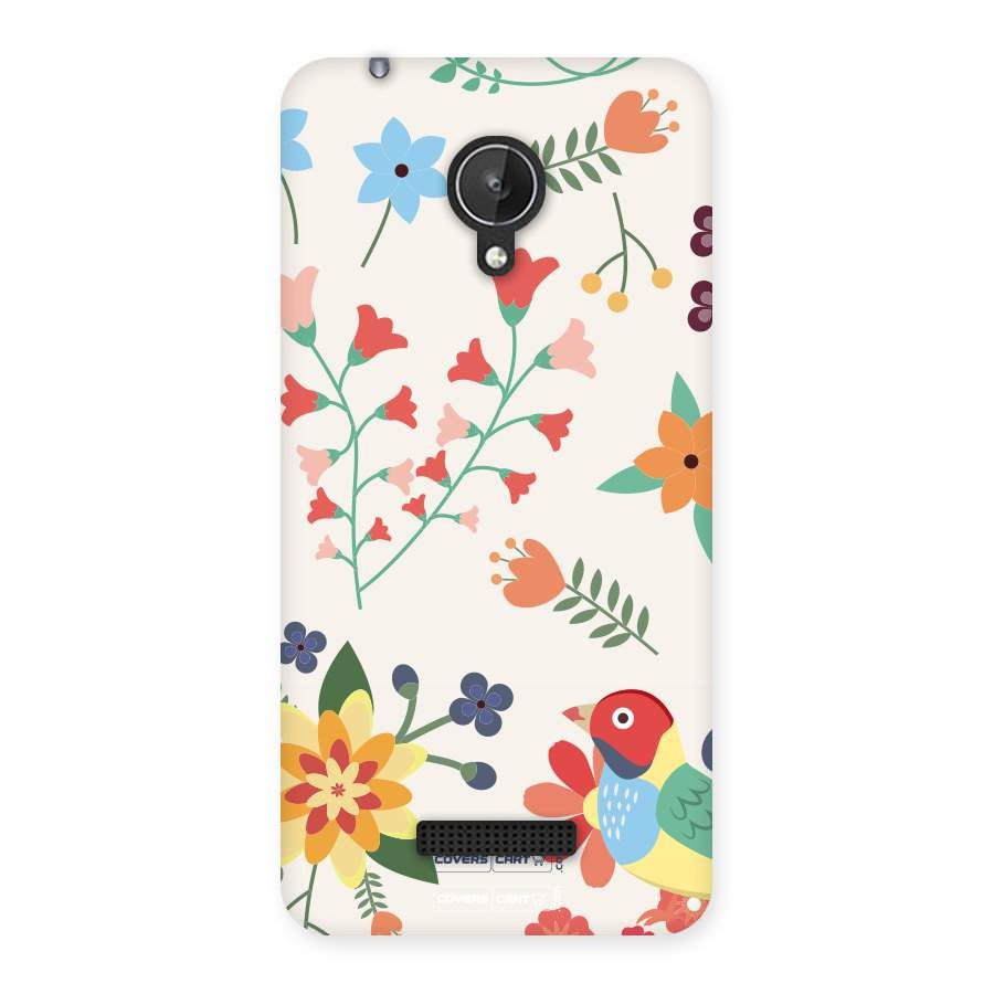 Spring Flowers Back Case for Micromax Canvas Spark Q380