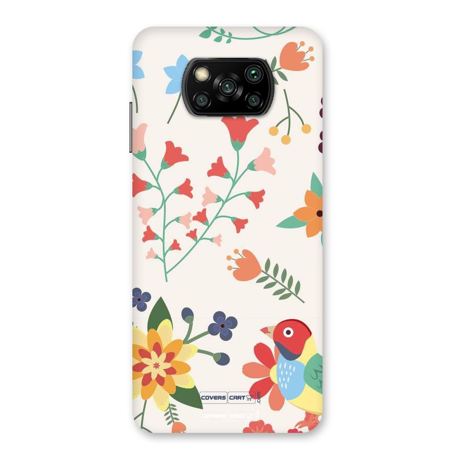 Spring Flowers Back Case for Poco X3