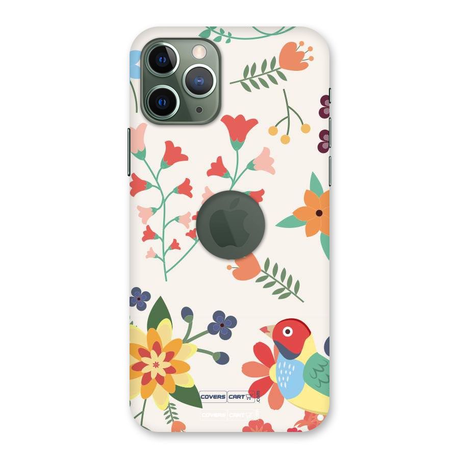 Spring Flowers Back Case for iPhone 11 Pro Logo  Cut