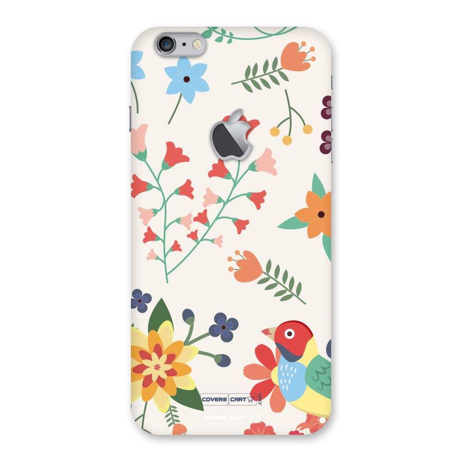 Spring Flowers Back Case for iPhone 6 Plus 6S Plus Logo Cut