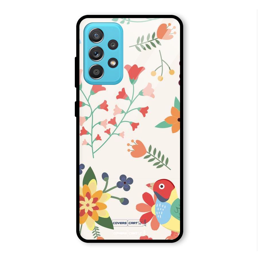 Spring Flowers Glass Back Case for Galaxy A52