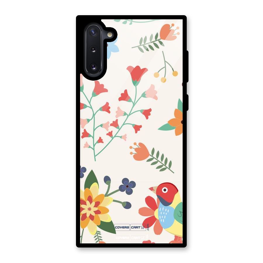 Spring Flowers Glass Back Case for Galaxy Note 10
