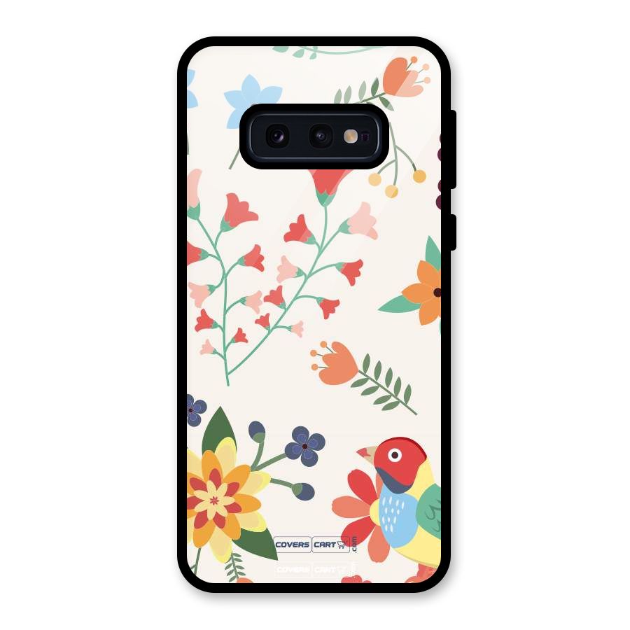 Spring Flowers Glass Back Case for Galaxy S10e