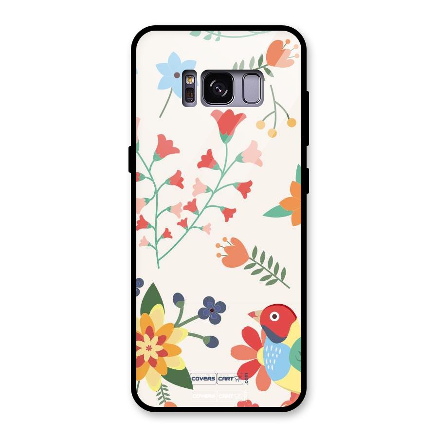 Spring Flowers Glass Back Case for Galaxy S8