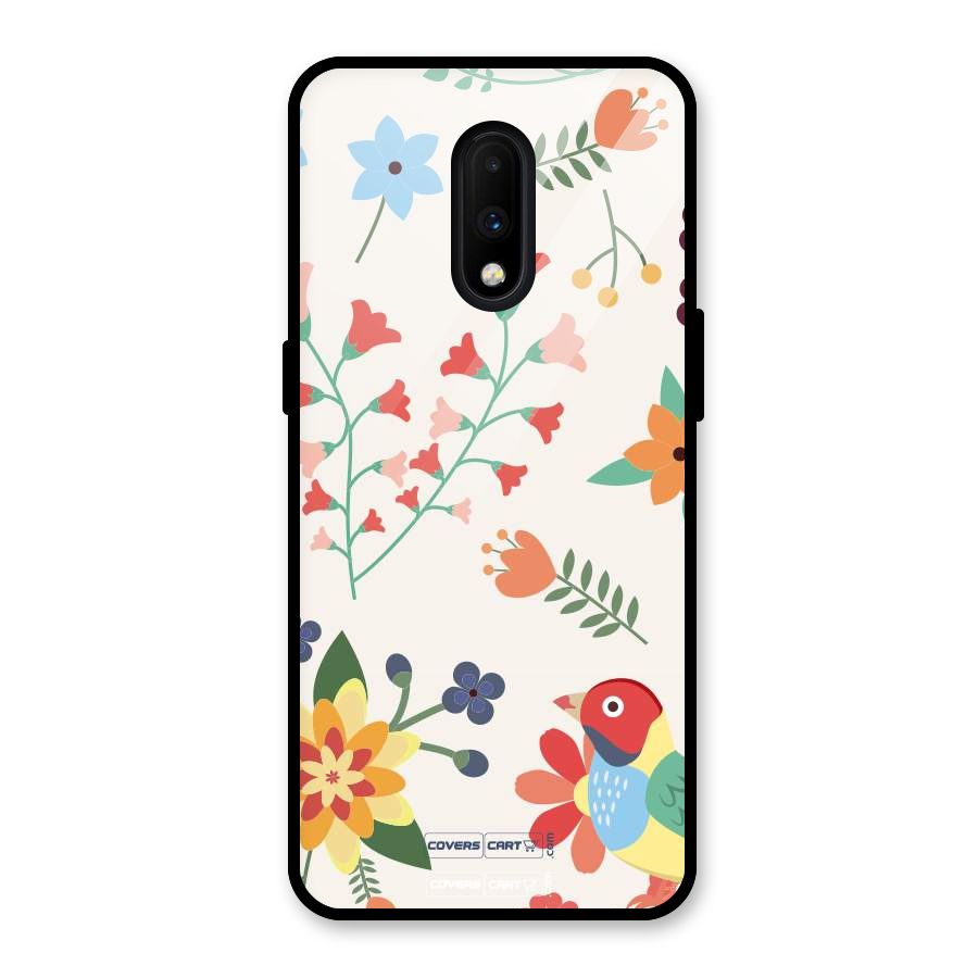 Spring Flowers Glass Back Case for OnePlus 7