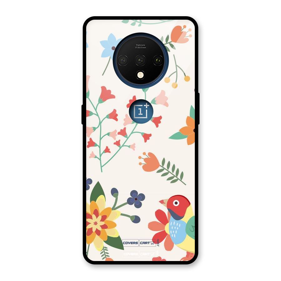 Spring Flowers Glass Back Case for OnePlus 7T
