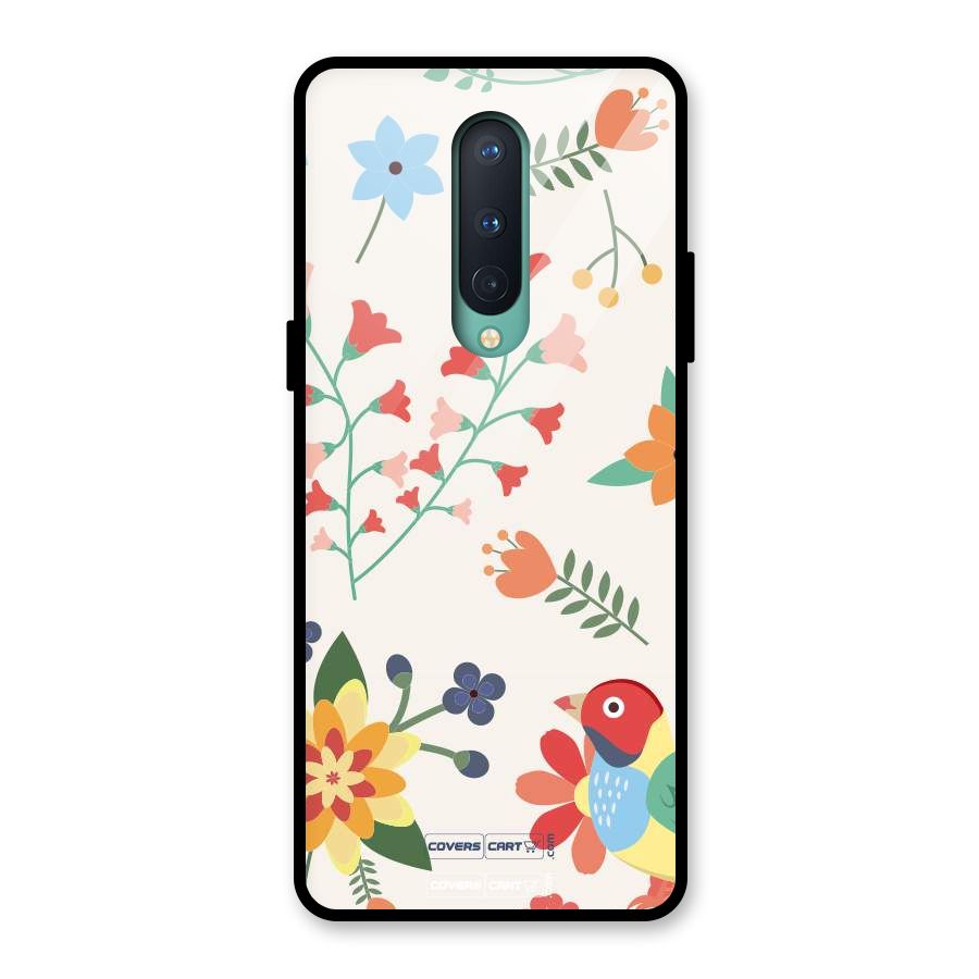 Spring Flowers Glass Back Case for OnePlus 8