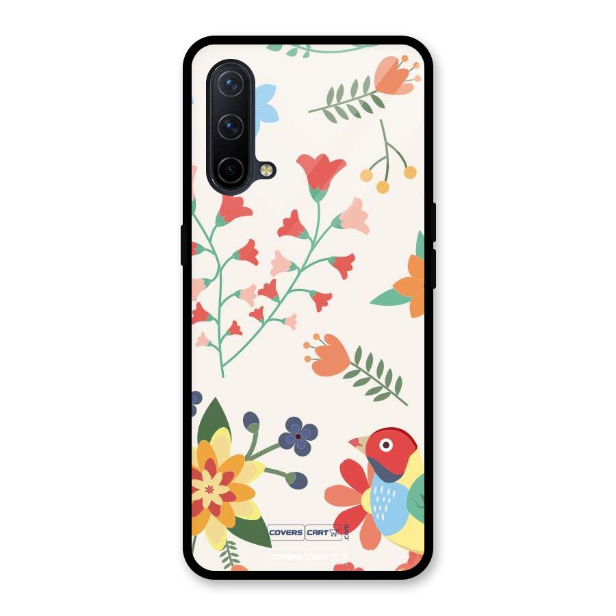 Spring Flowers Glass Back Case for OnePlus Nord CE 5G