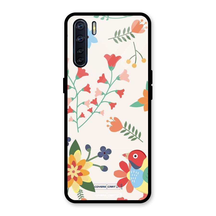Spring Flowers Glass Back Case for Oppo F15