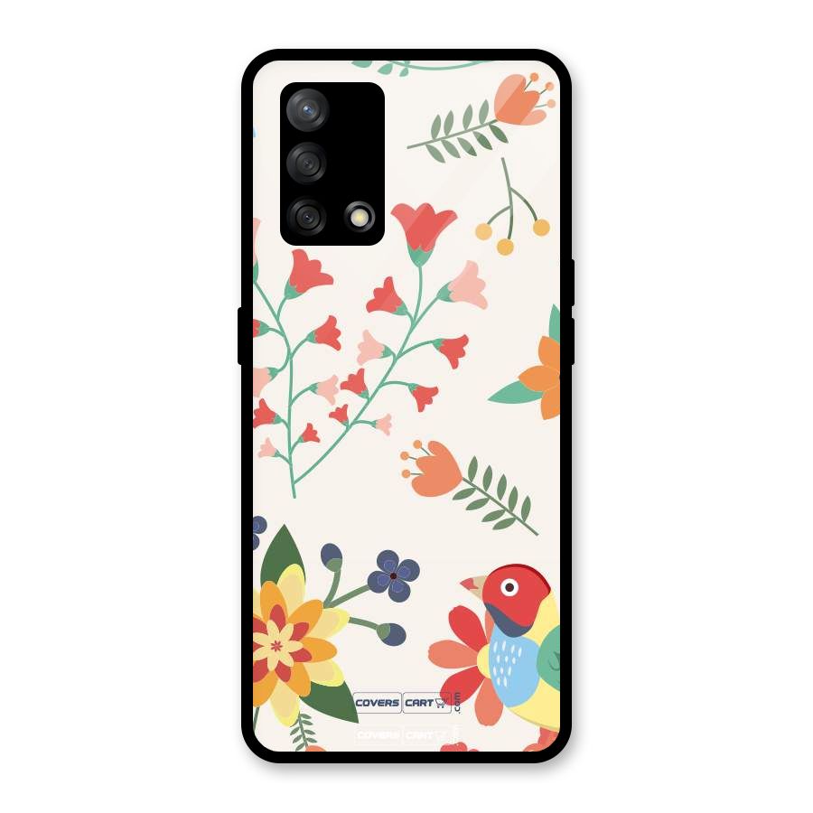 Spring Flowers Glass Back Case for Oppo F19