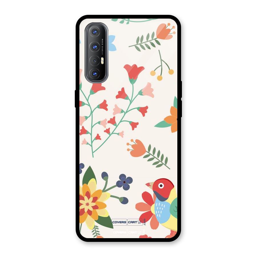 Spring Flowers Glass Back Case for Oppo Reno3 Pro