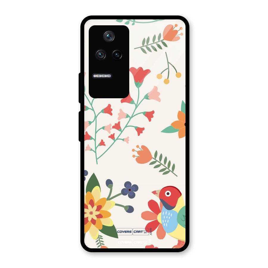 Spring Flowers Glass Back Case for Poco F4 5G