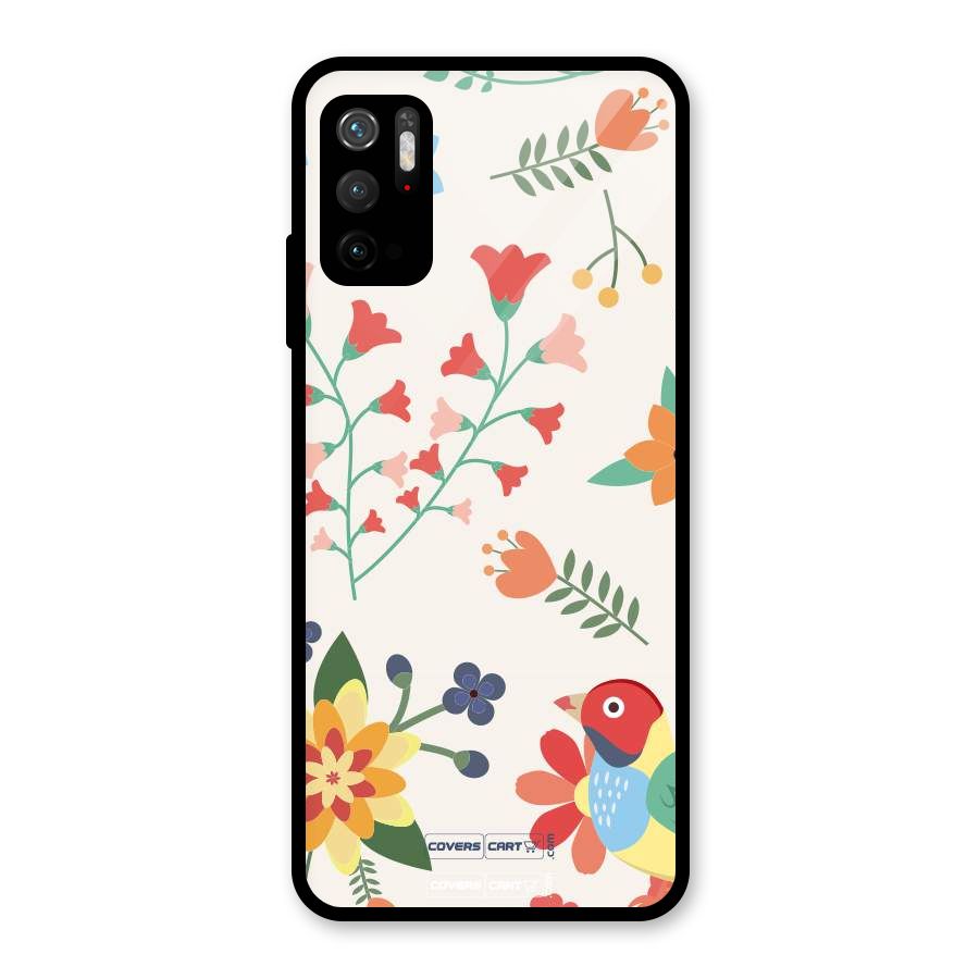Spring Flowers Glass Back Case for Poco M3 Pro 5G