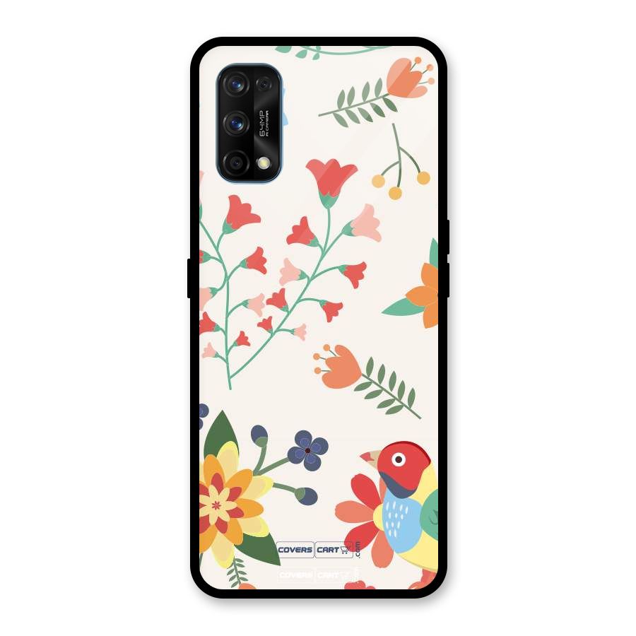 Spring Flowers Glass Back Case for Realme 7 Pro