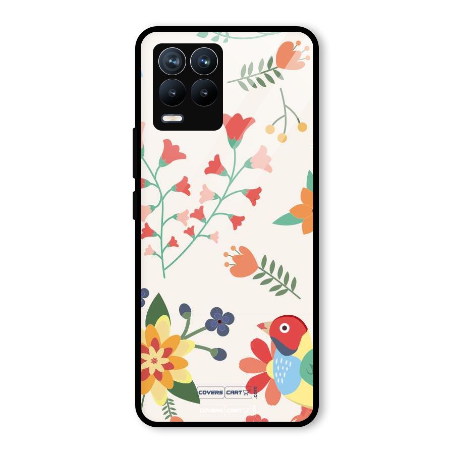 Spring Flowers Glass Back Case for Realme 8