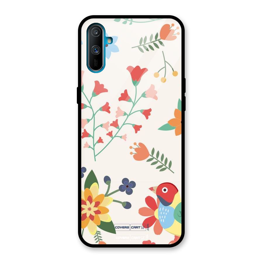 Spring Flowers Glass Back Case for Realme C3