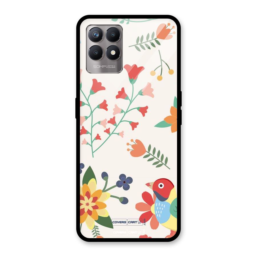 Spring Flowers Glass Back Case for Realme Narzo 50