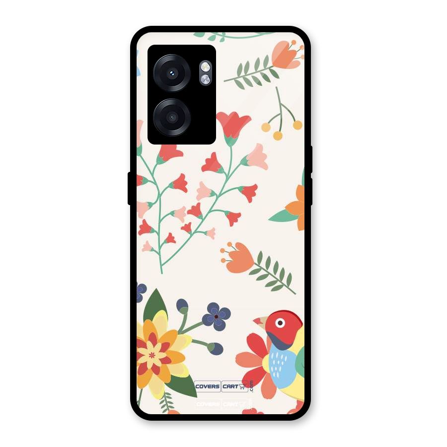 Spring Flowers Glass Back Case for Realme Narzo 50 5G