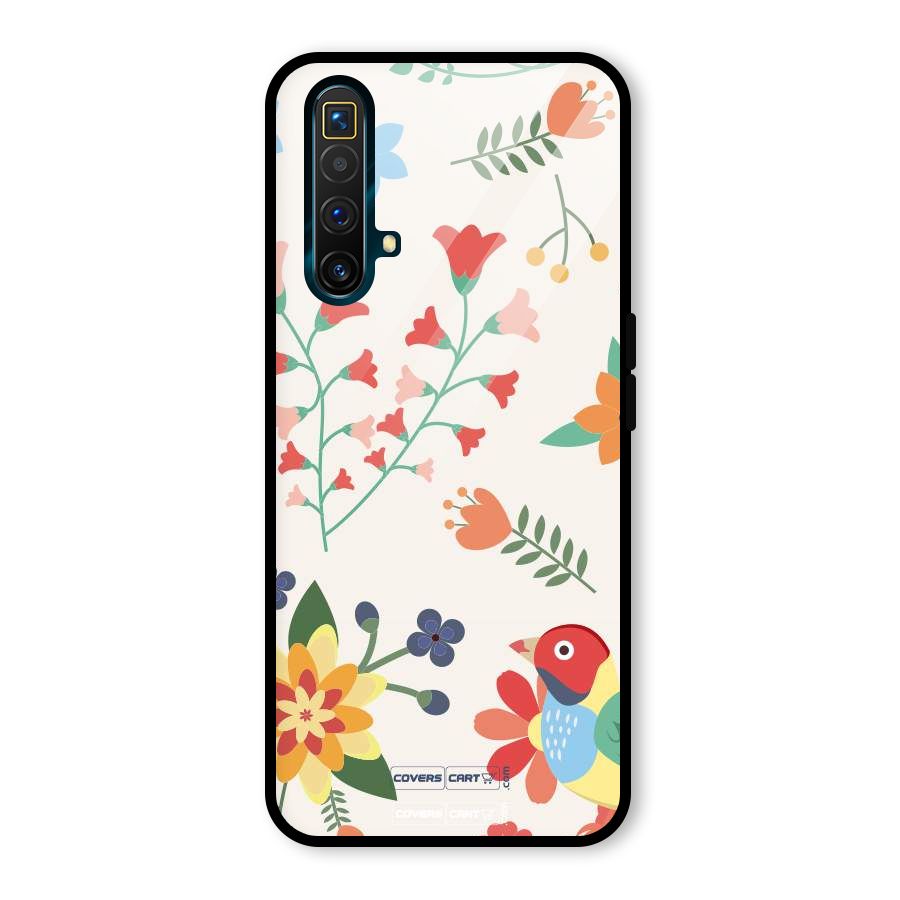 Spring Flowers Glass Back Case for Realme X3