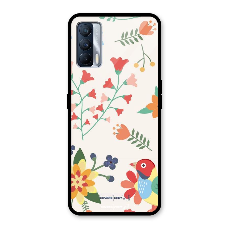 Spring Flowers Glass Back Case for Realme X7