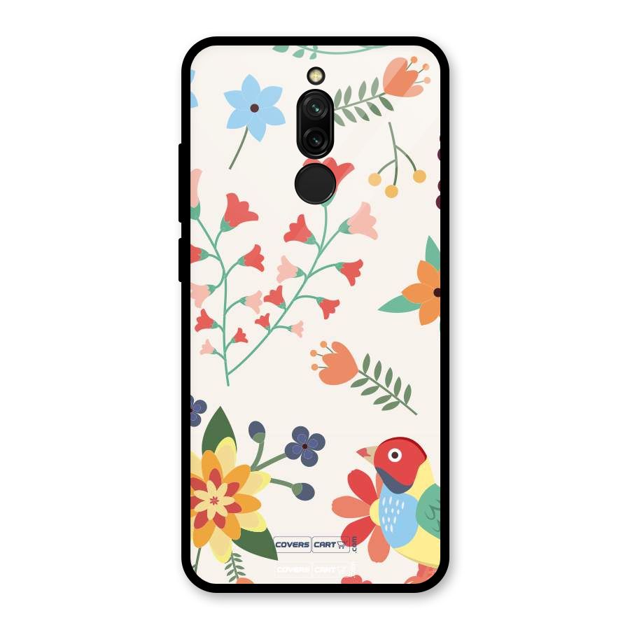 Spring Flowers Glass Back Case for Redmi 8