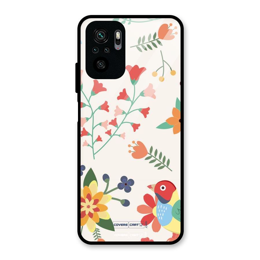 Spring Flowers Glass Back Case for Redmi Note 10S