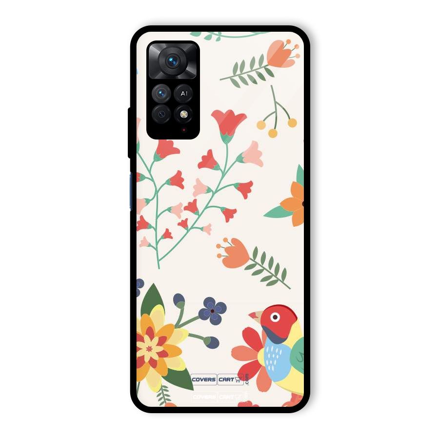 Spring Flowers Glass Back Case for Redmi Note 11 Pro