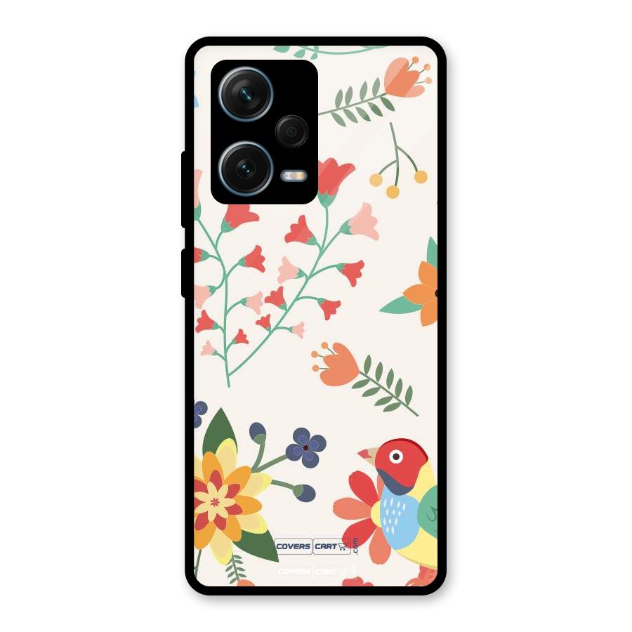 Spring Flowers Glass Back Case for Redmi Note 12 Pro Plus 5G