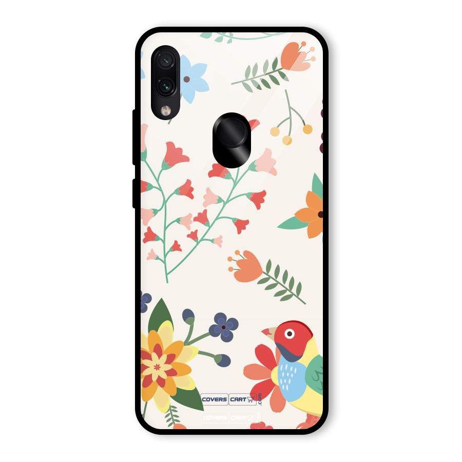 Spring Flowers Glass Back Case for Redmi Note 7 Pro