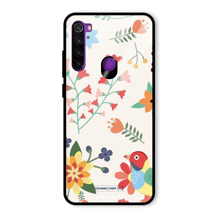 Spring Flowers Glass Back Case for Redmi Note 8