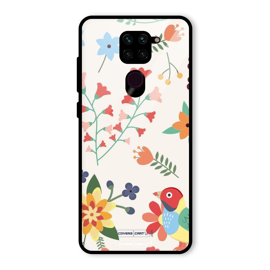 Spring Flowers Glass Back Case for Redmi Note 9