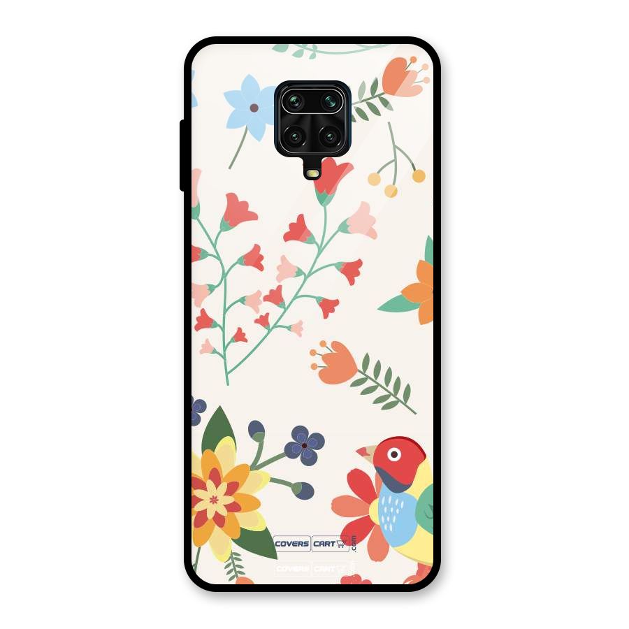 Spring Flowers Glass Back Case for Redmi Note 9 Pro