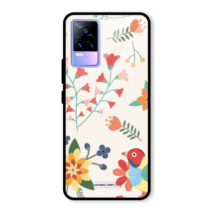 Spring Flowers Glass Back Case for Vivo Y73