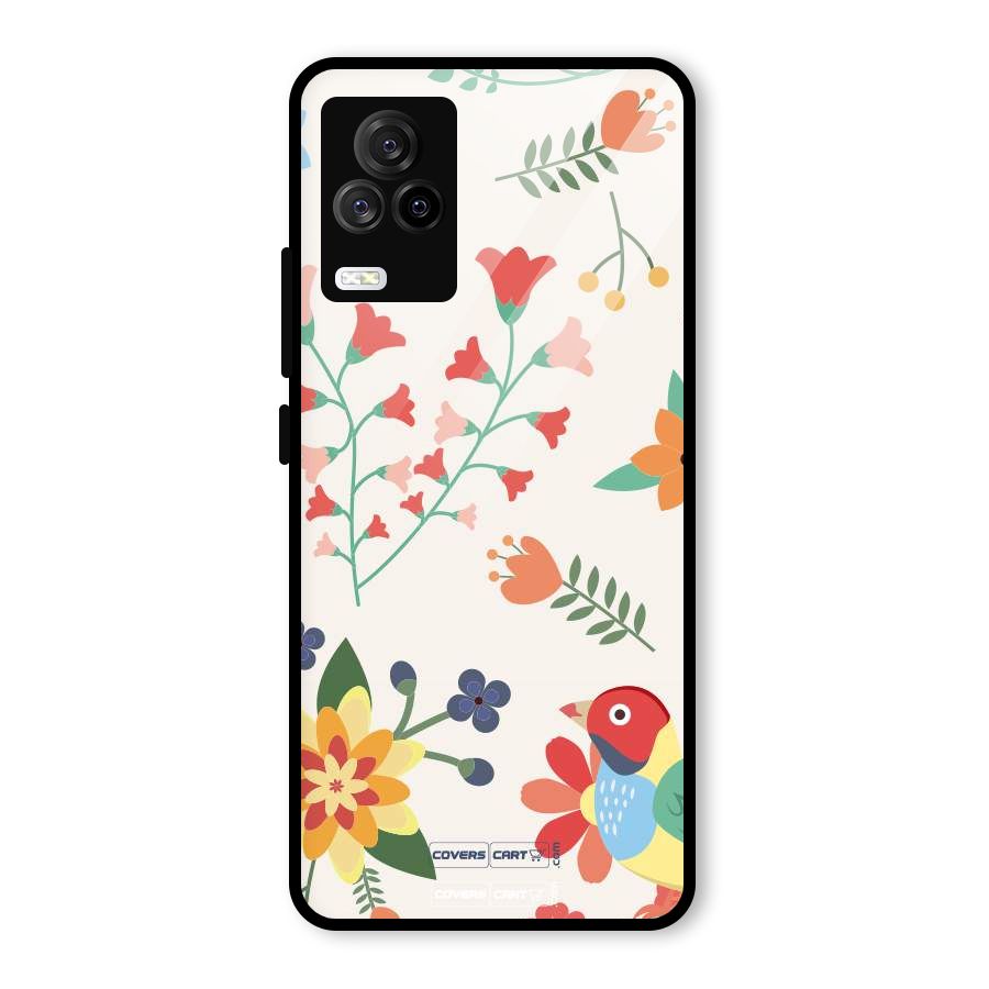Spring Flowers Glass Back Case for Vivo iQOO 7 Legend 5G