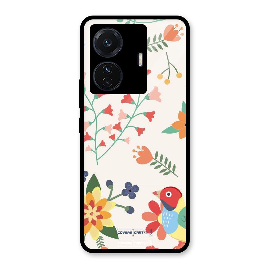 Spring Flowers Glass Back Case for Vivo iQOO Z6 Pro