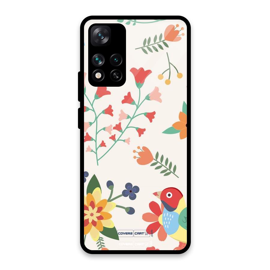 Spring Flowers Glass Back Case for Xiaomi 11i HyperCharge 5G