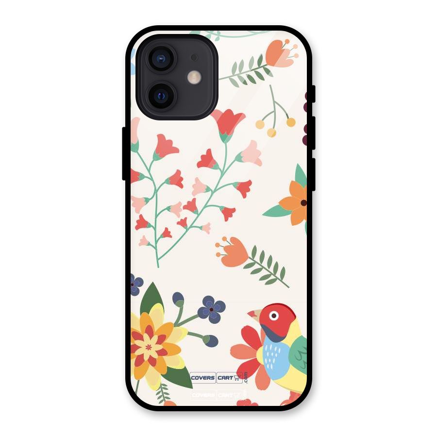 Spring Flowers Glass Back Case for iPhone 12