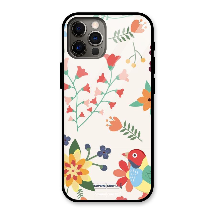 Spring Flowers Glass Back Case for iPhone 12 Pro