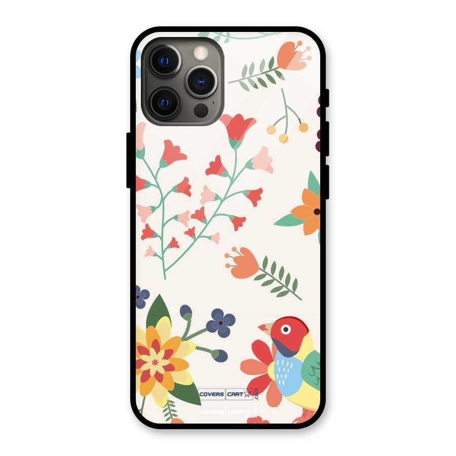 Spring Flowers Glass Back Case for iPhone 12 Pro Max
