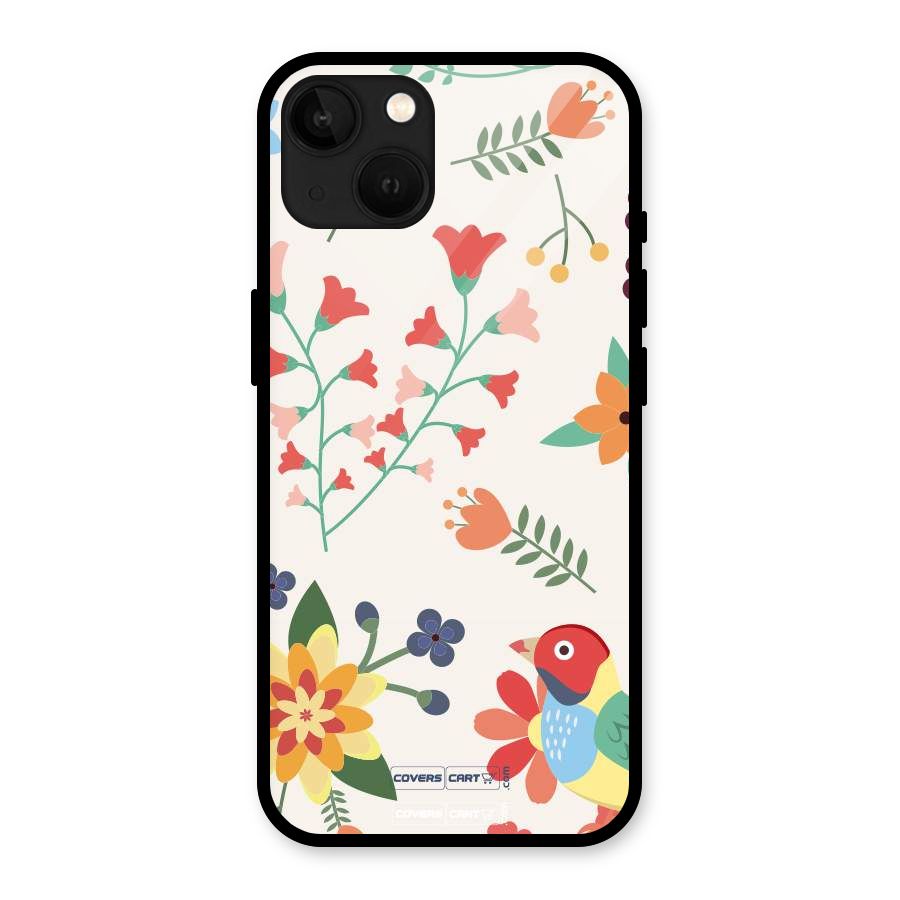 Spring Flowers Glass Back Case for iPhone 13