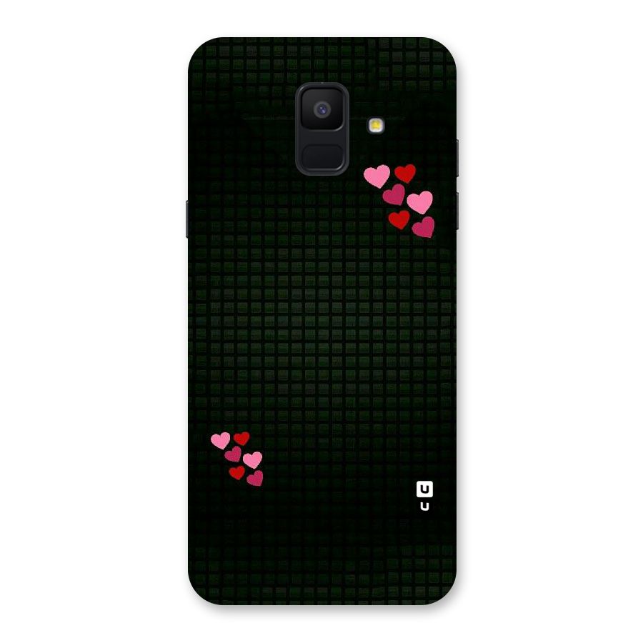 Square and Hearts Back Case for Galaxy A6 (2018)