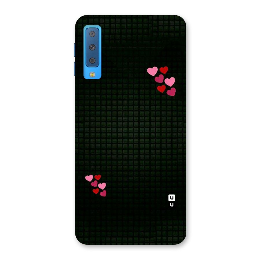 Square and Hearts Back Case for Galaxy A7 (2018)