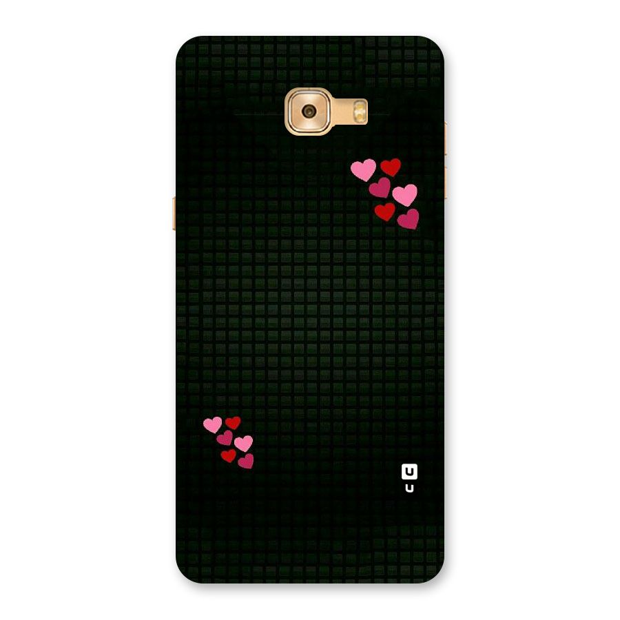Square and Hearts Back Case for Galaxy C9 Pro