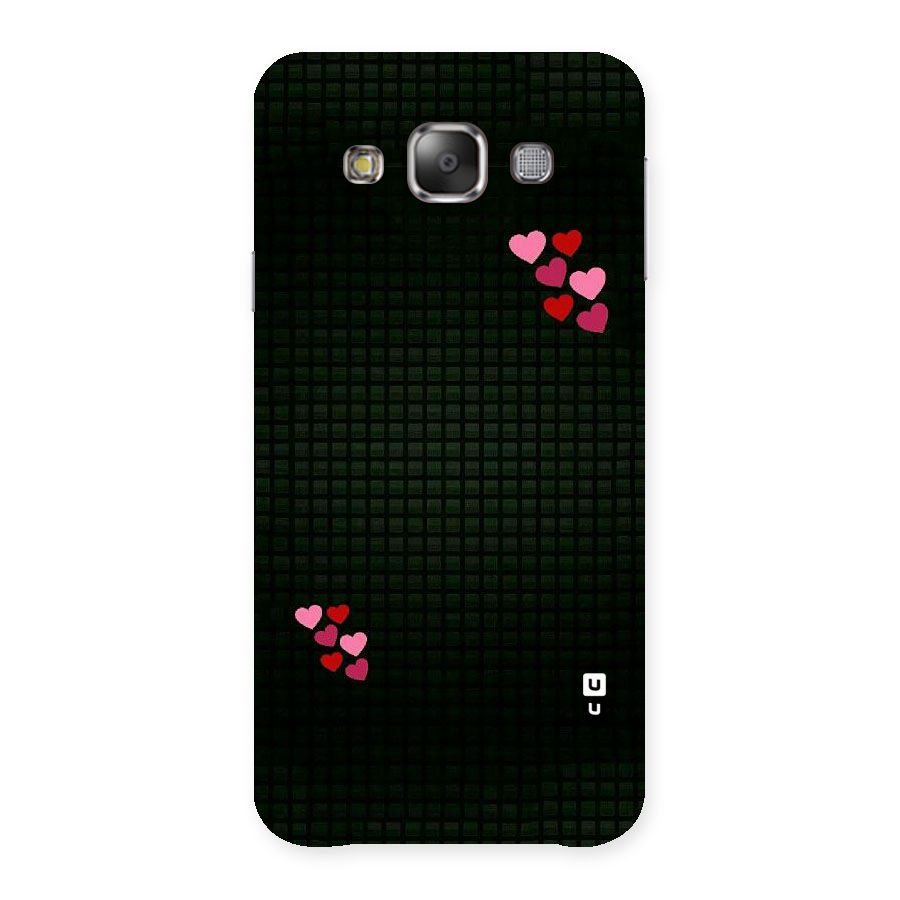 Square and Hearts Back Case for Galaxy E7