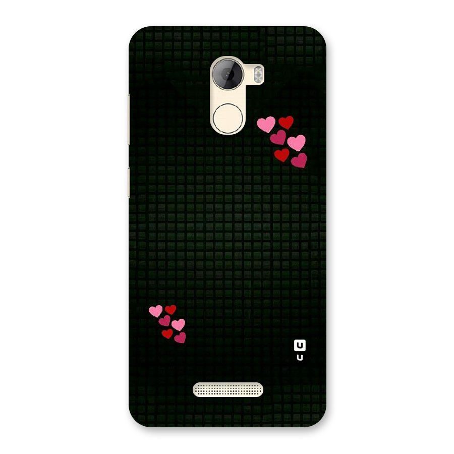Square and Hearts Back Case for Gionee A1 LIte