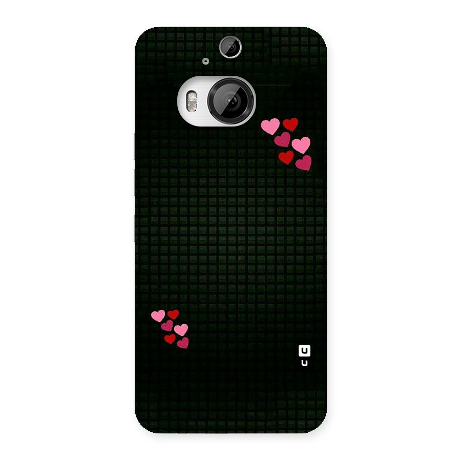 Square and Hearts Back Case for HTC One M9 Plus