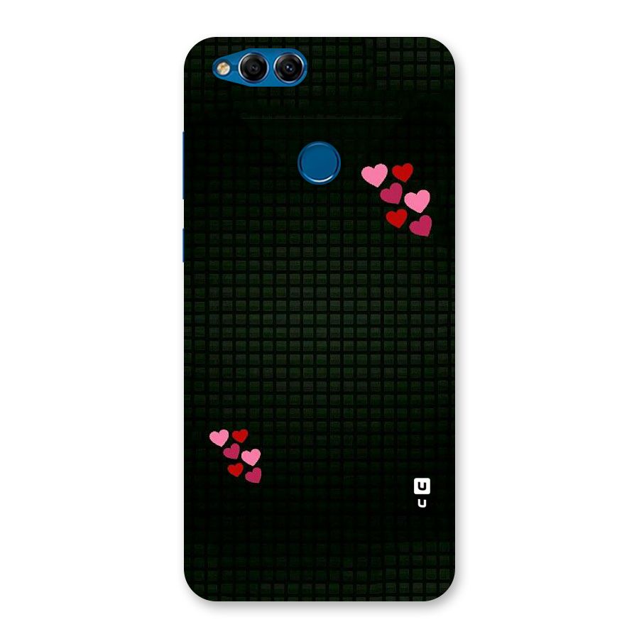 Square and Hearts Back Case for Honor 7X